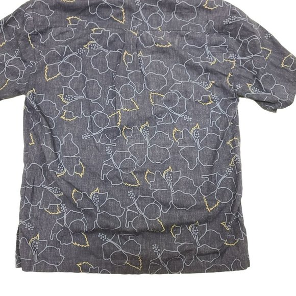 Vintage Aloha Days Hawaiian Shirt Casual Button Down Cotton Hibiscus Blue M - Picture 8 of 15